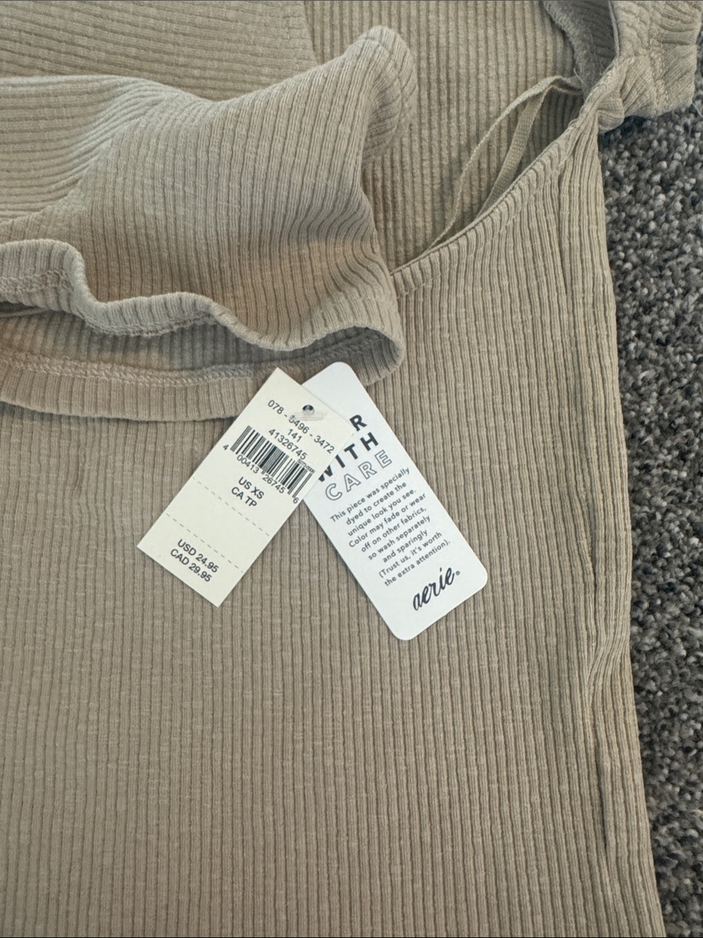 Aerie Ribbed Open Back Top - Picture 4 of 5